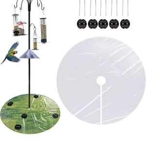 Bird Feeder Pole Guard with White Cover